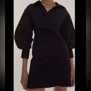 Zara Poplin Wrap Dress